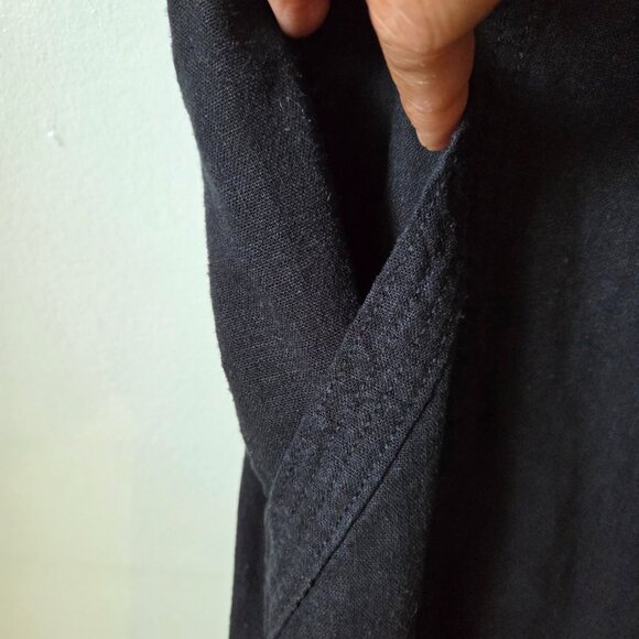 EUC OLD NAVY BLACK LINEN BLEND TANK ROMPER SIZE LARGE - Picture 9 of 16